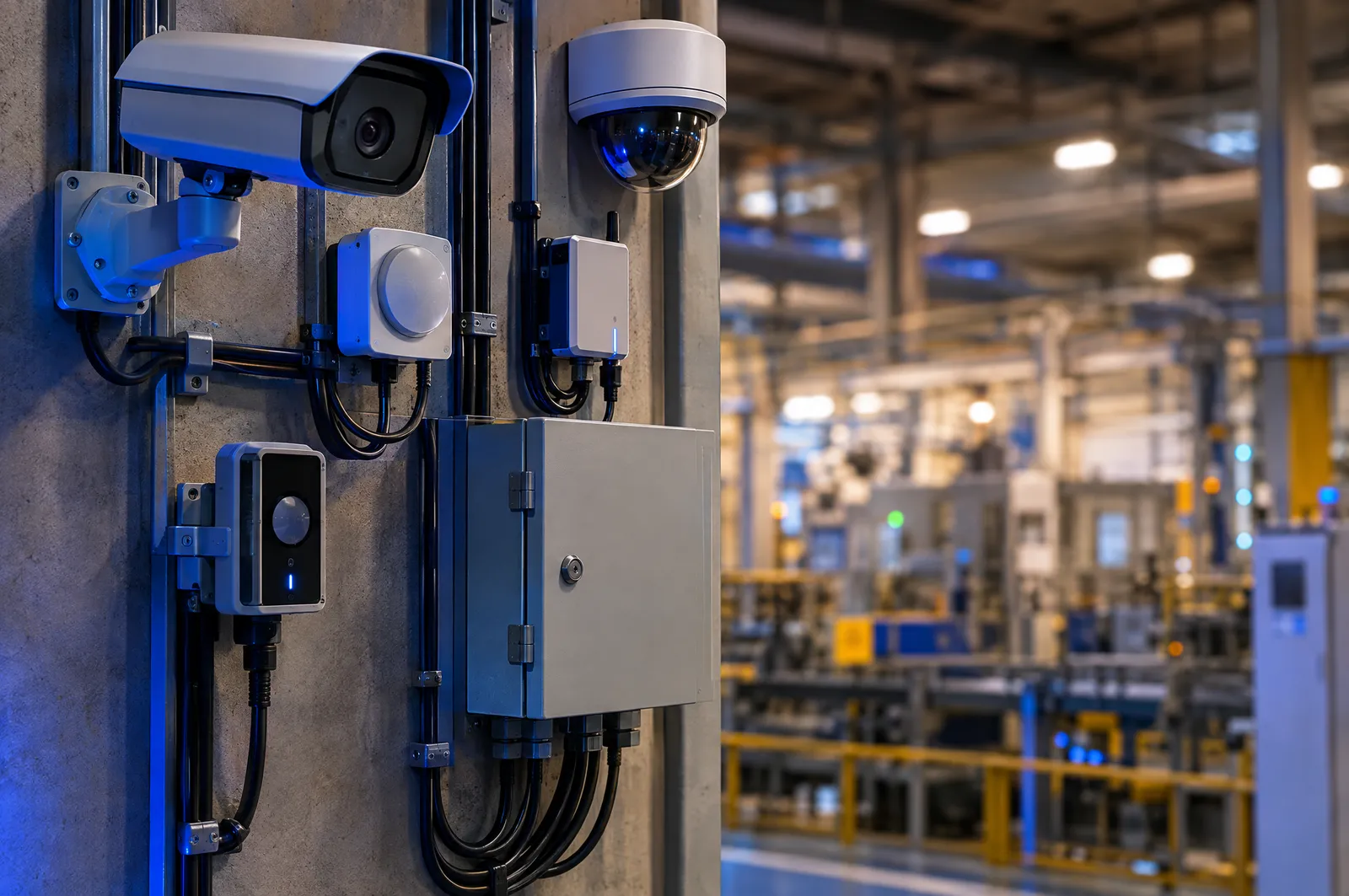 Site cameras, sensors and systems feeding the runtime