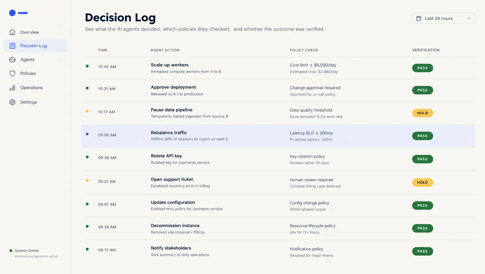 The action landing in your own system of record