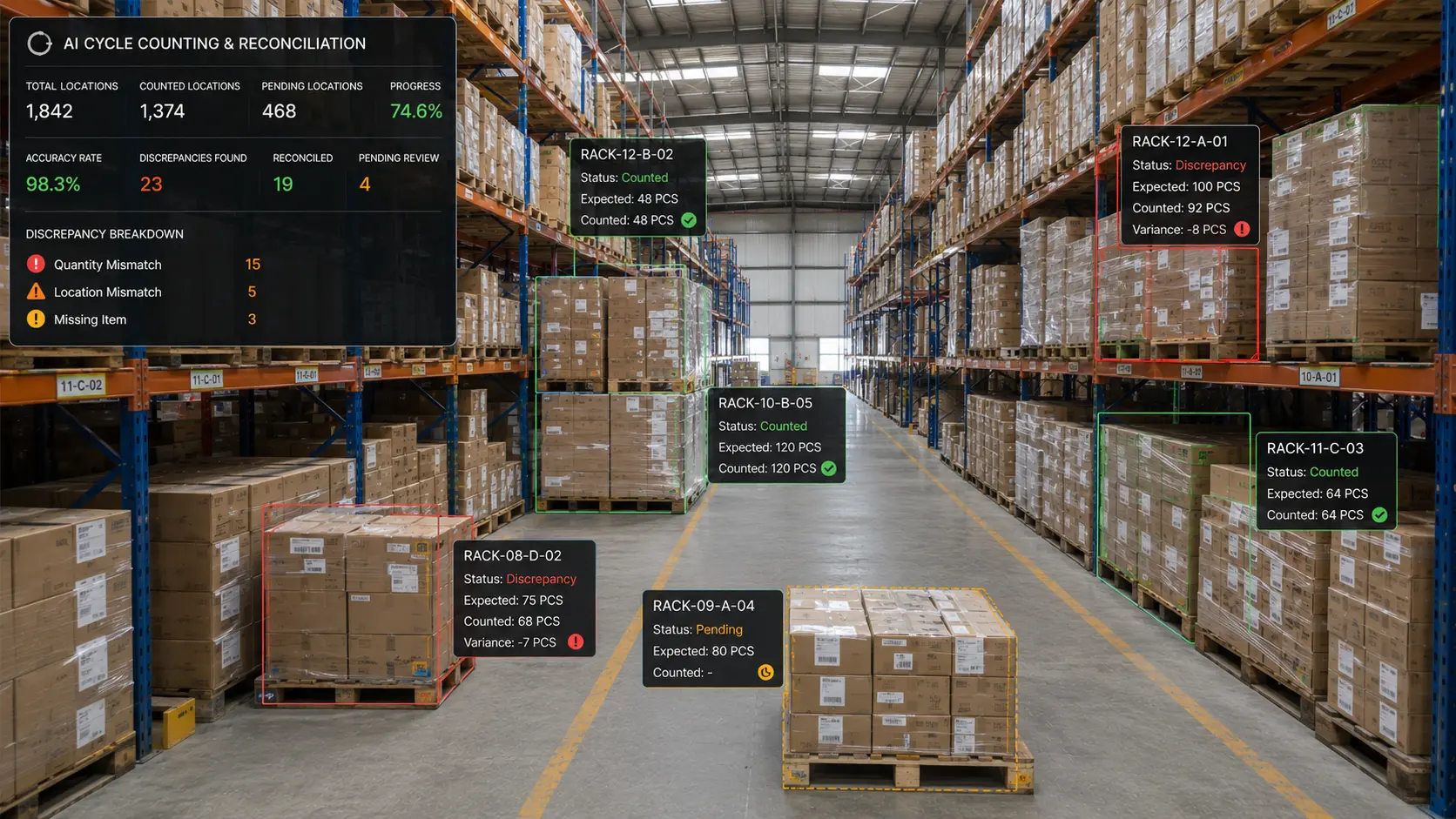 Inventory Cycle Counting - Asset and inventory tracking dashboard preview