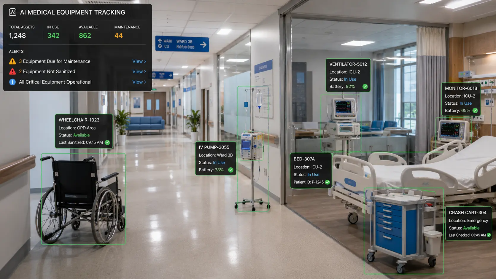 Medical Equipment Tracking - Asset and inventory tracking dashboard preview