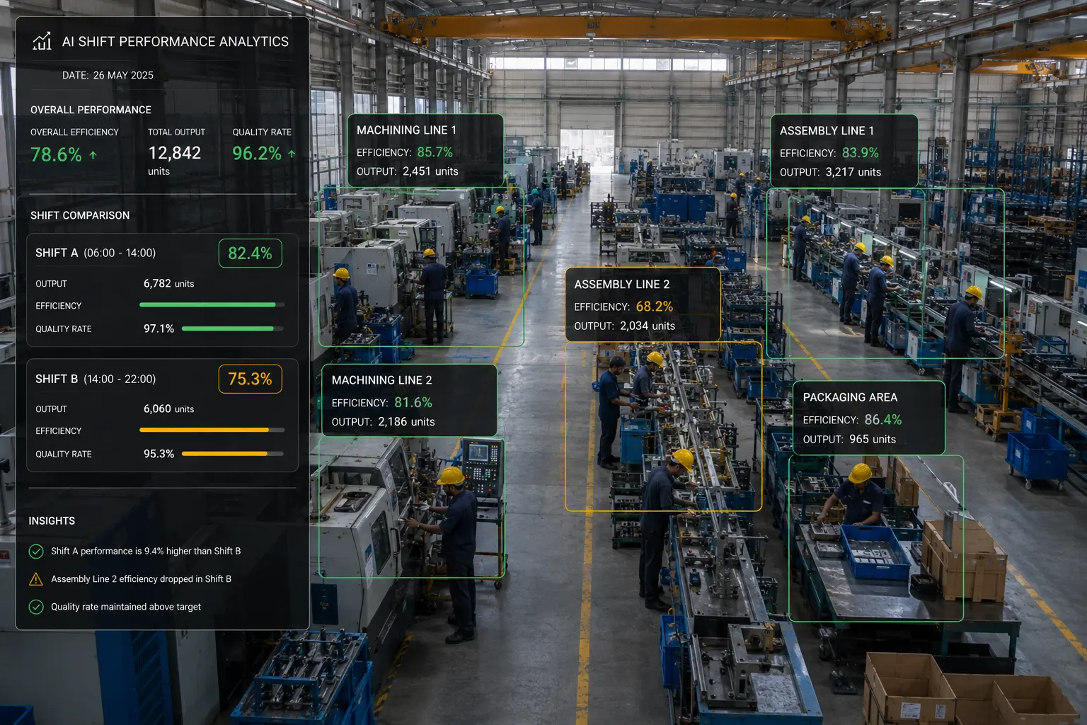 Shift Performance Analytics - Operations monitoring dashboard preview