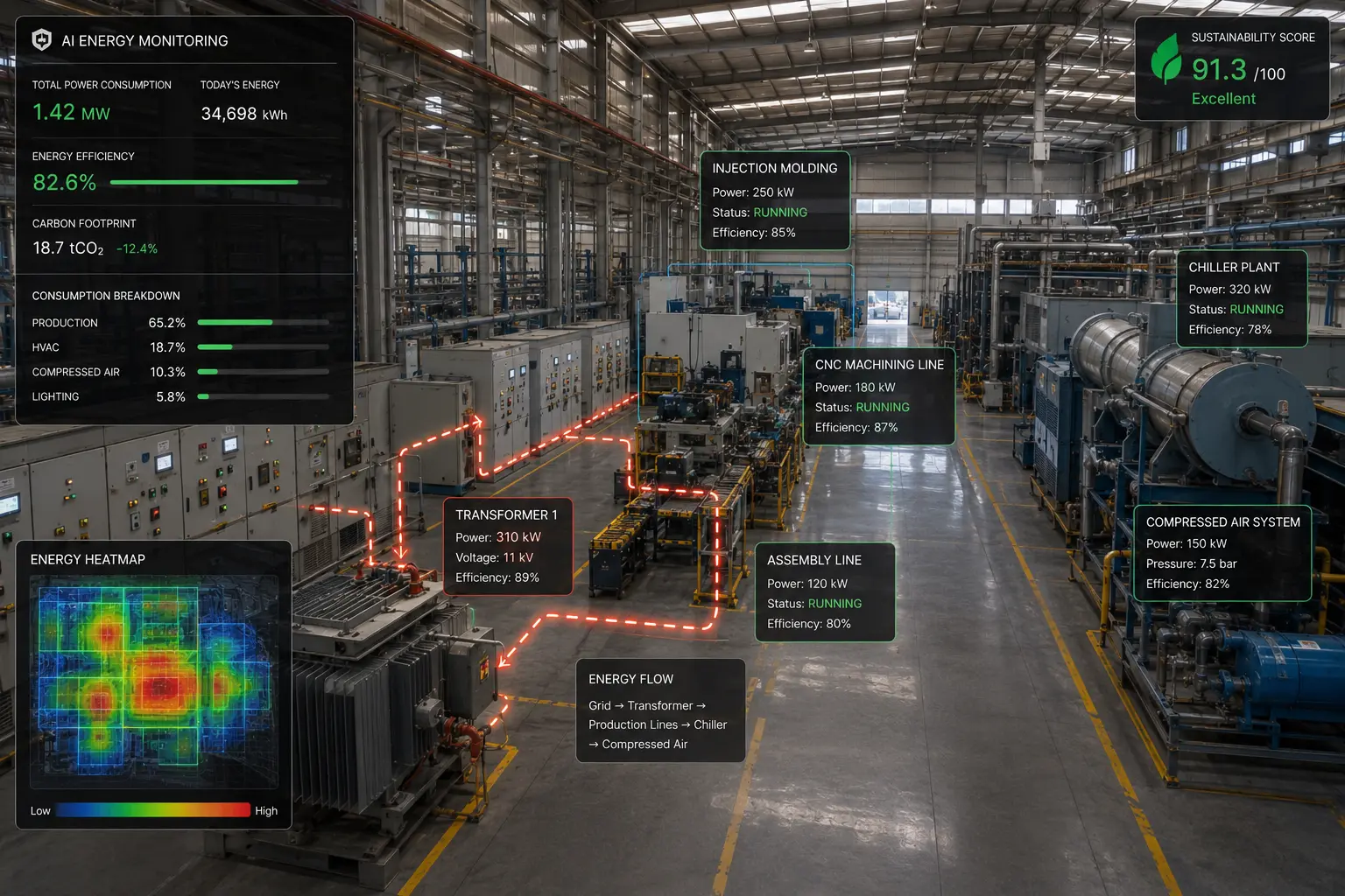 Energy Consumption Monitoring - Operations monitoring dashboard preview