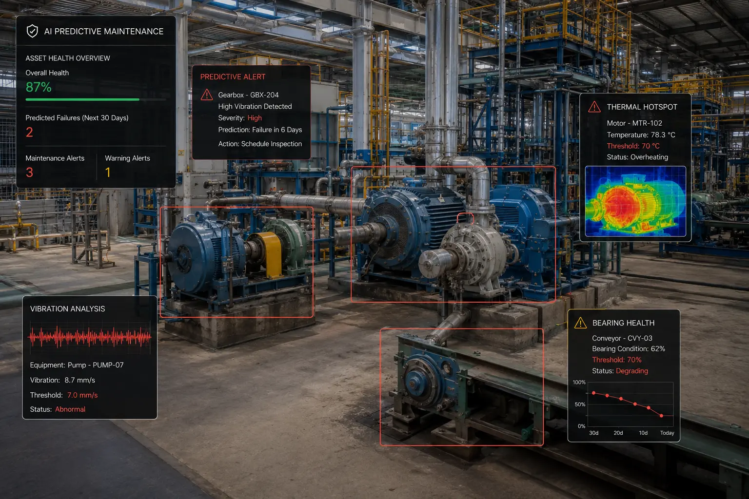 Predictive Maintenance Indicators - Operations monitoring dashboard preview
