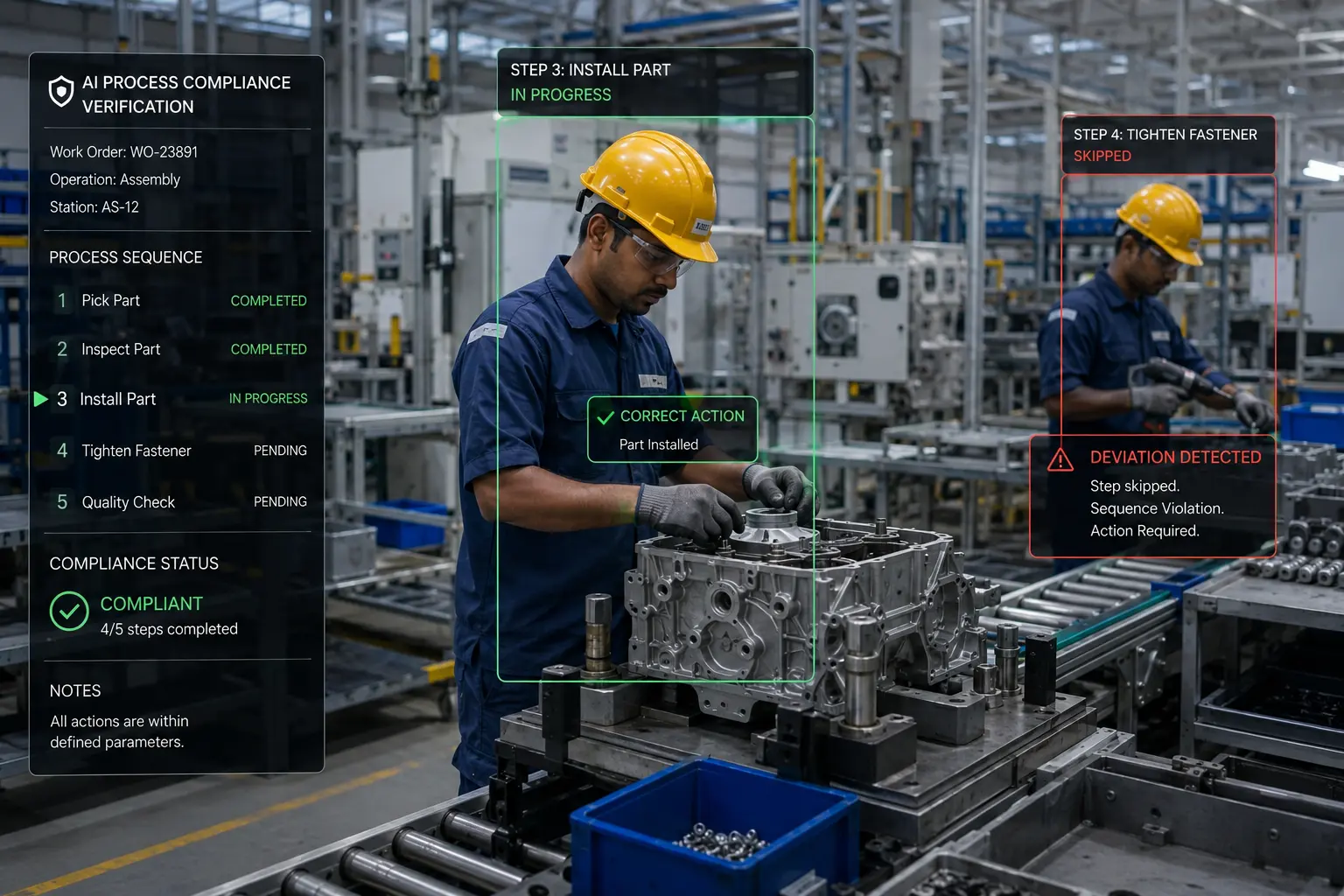 Process Compliance Verification - Operations monitoring dashboard preview