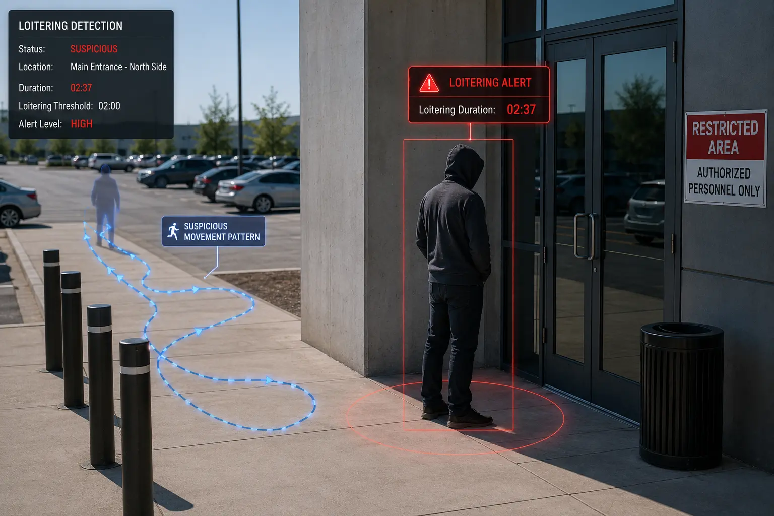 Loitering Detection - Security and surveillance monitoring preview